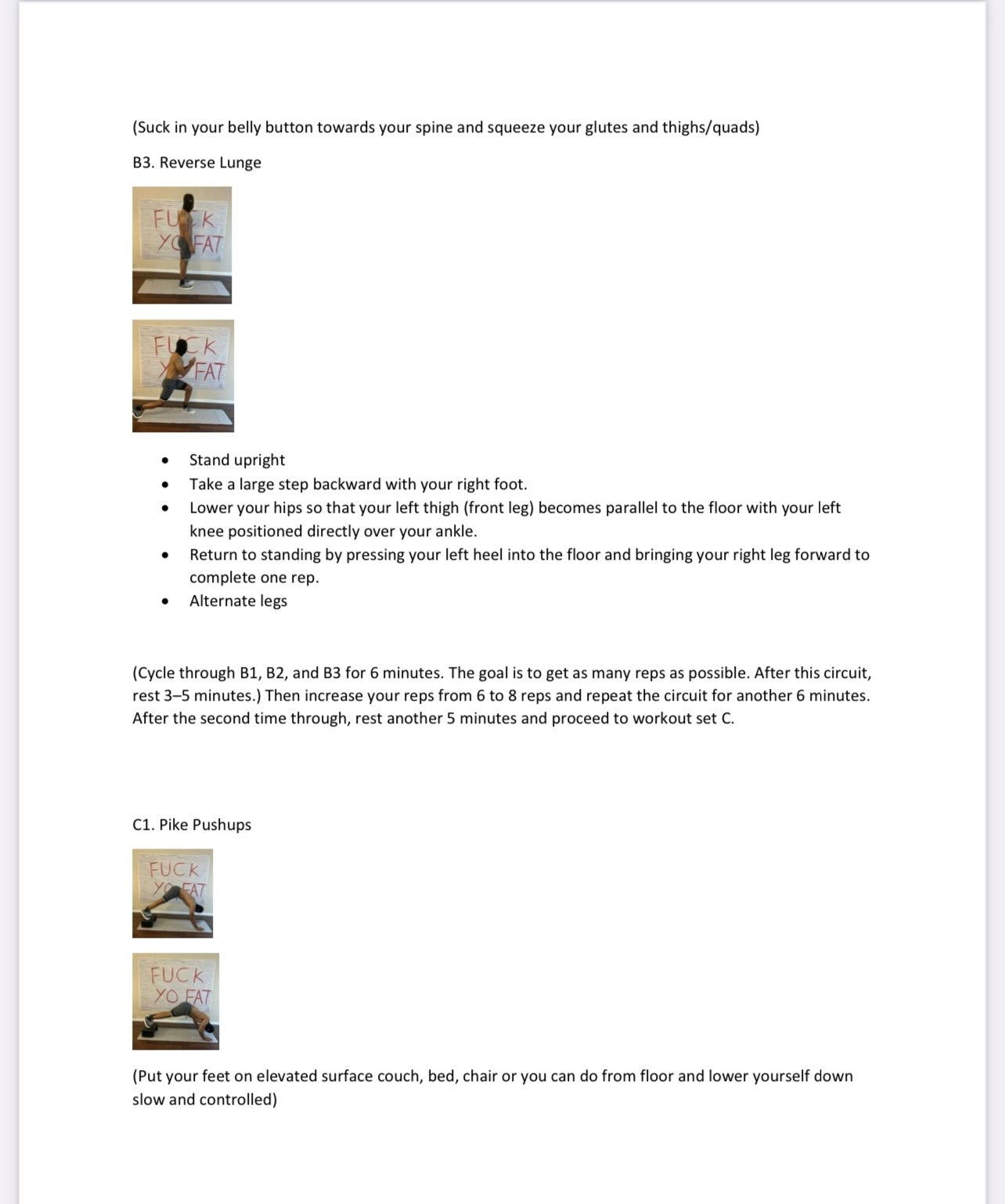 Fat Robber at Home Workout Plan